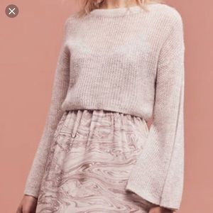 Anthropologie cropped knit sweater